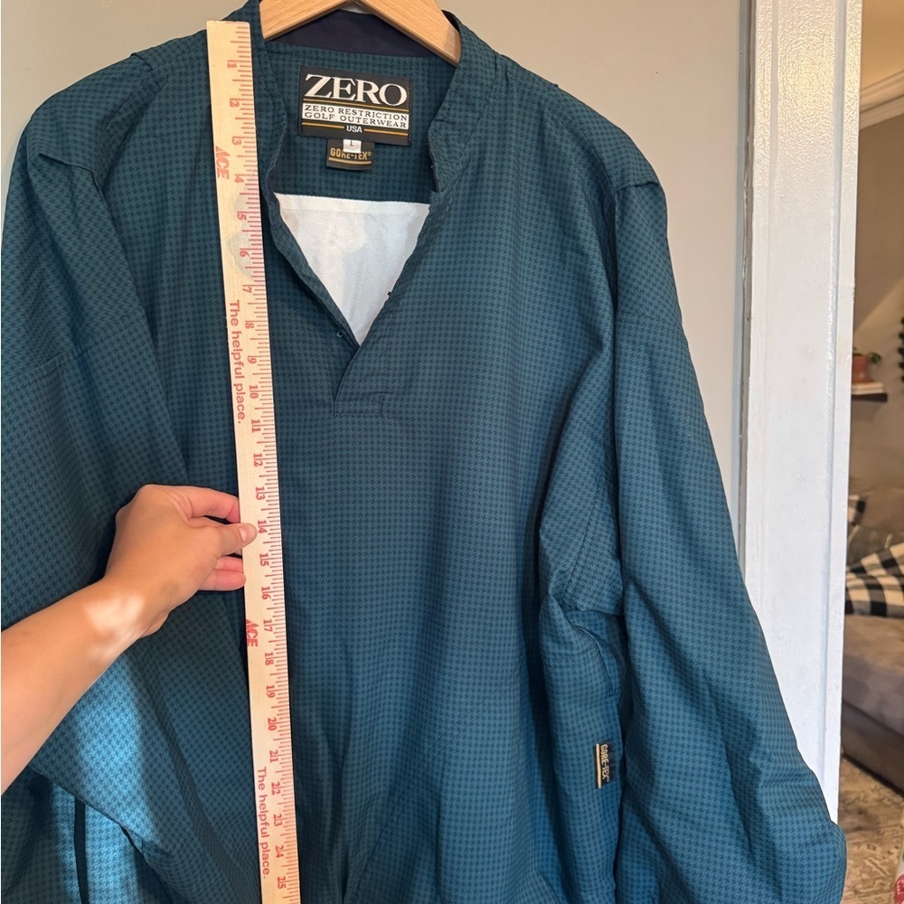 Vintage Zero Restriction Jacket Mens Small Green Gore Tex Windbreaker Golf 90s - Picture 6 of 11
